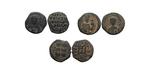 Byzantijnse Rijk Lot of 3 Byzantine bronze coins (Folles),, Postzegels en Munten