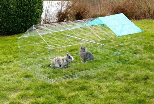uitloopren in galvanise met regenbescherming, Dieren en Toebehoren, Knaagdieren en Konijnen | Toebehoren