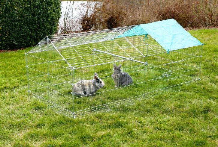 uitloopren in galvanise met regenbescherming, Dieren en Toebehoren, Knaagdieren en Konijnen | Toebehoren