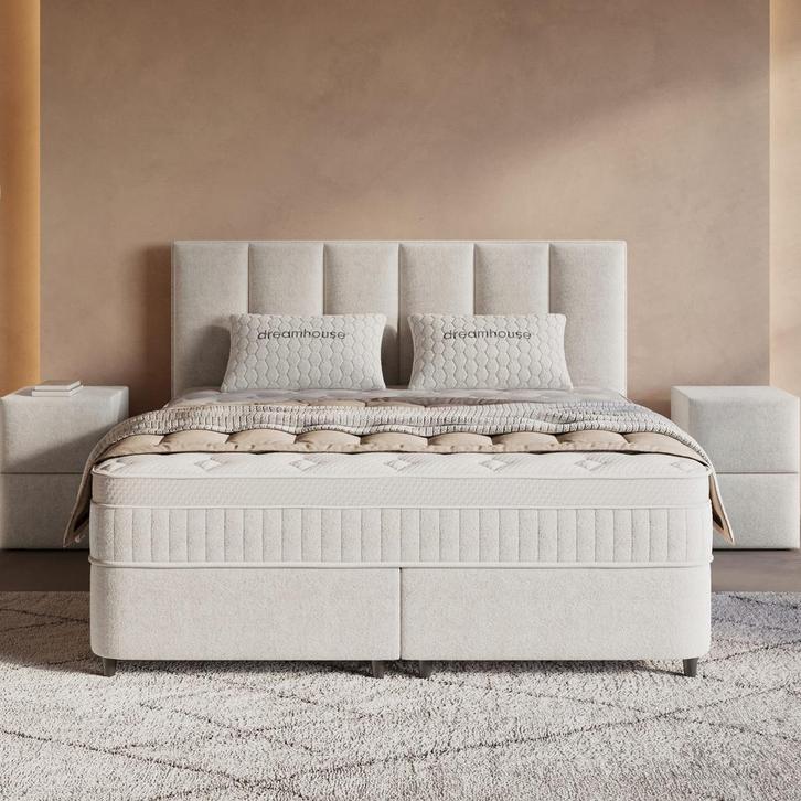 Opbergboxspring Linea Beige, Huis en Inrichting, Slaapkamer | Beddengoed