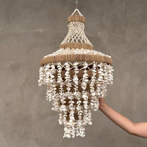 Kroonluchter - SL16 - Prachtige Schelpen Chandelier - Schelp, Antiek en Kunst, Kunst | Designobjecten
