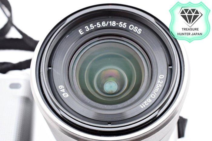 Sony NEX-5 Silver + Sony E 18-55mm F3.5-5.6 OSS Exc+5 l, Audio, Tv en Foto, Fotocamera's Digitaal