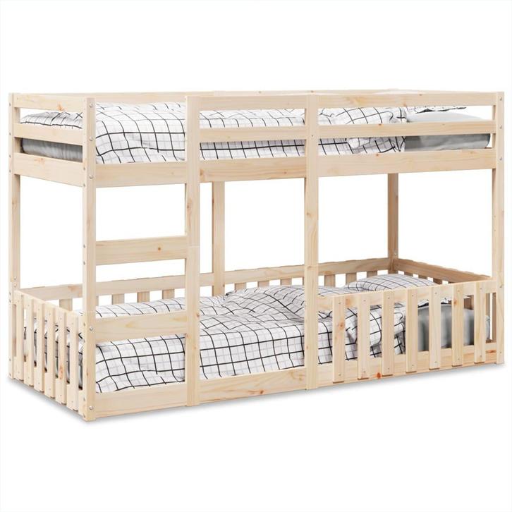 vidaXL Stapelbed massief grenenhout 80x200 cm, Huis en Inrichting, Slaapkamer | Bedden, Nieuw, Verzenden
