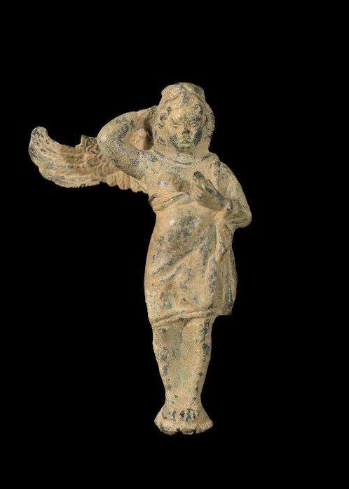 Oud-Romeins Brons Statuette van Eros vermomd als een acteur, Antiek en Kunst, Antiek | Overige Antiek