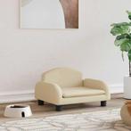 vidaXL Hondenmand 50x40x30 cm stof crèmekleurig, Verzenden, Nieuw