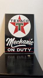 Texaco - Texaco Mechanic On Duty reclamebord – Petroliana