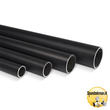 Steigerbuis staal zwart  21,3mm 3 meter per lengte 2,35mm