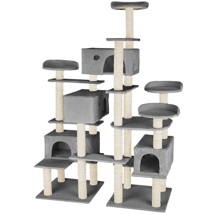 tectake Krabpaal Entissar 214cm - grijs, Dieren en Toebehoren, Katten-accessoires, Verzenden