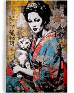Ksavera - Japanese geisha DS0506 - XXL canvas - 120cm, Antiquités & Art