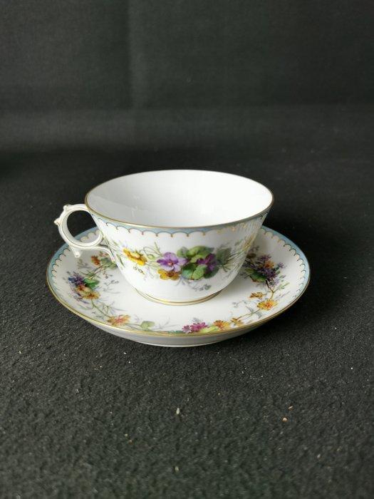 Sèvres - Fiori ghirlanda - LEscalier de Cristal - Kop en, Antiek en Kunst, Antiek | Glaswerk en Kristal