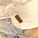 Vintage gouden manchetknopen met patroon, Handtassen en Accessoires, Manchetknopen, Ophalen of Verzenden, Gebruikt, Goud