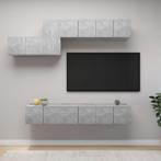 vidaXL 7-delige Tv-meubelset spaanplaat betongrijs, Huis en Inrichting, Nieuw, Verzenden
