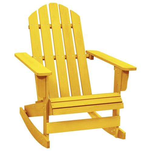 vidaXL Schommelstoel Adirondack massief vurenhout geel, Tuin en Terras, Tuinstoelen, Nieuw, Verzenden