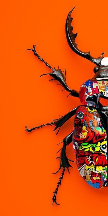 F2B - BeetleCan Pop 1I8, Antiek en Kunst, Kunst | Schilderijen | Modern