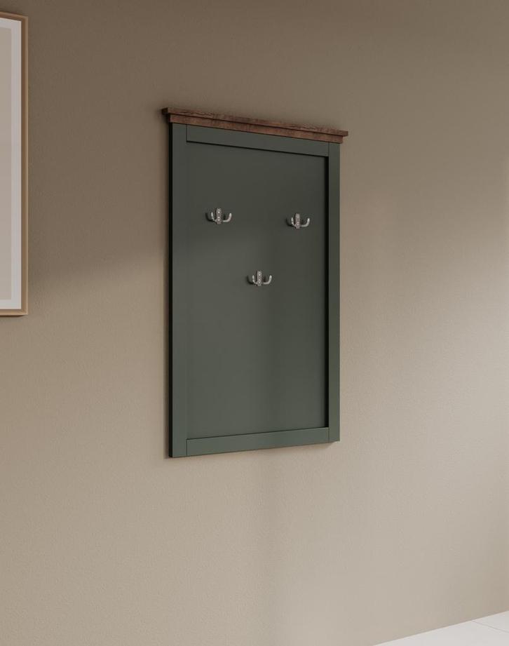 Meubella - Hangende kapstok - Groen - 71x105 cm, Maison & Meubles, Accessoires pour la Maison | Portemanteaux, Envoi
