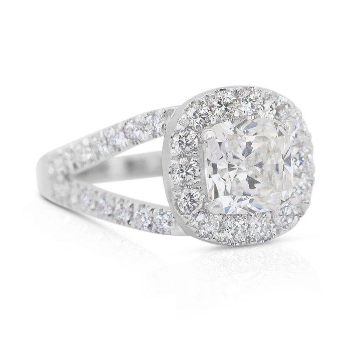 Ring - 18 karaat Witgoud - 2.20ct. tw. Diamant (Natuurlijk), Bijoux, Sacs & Beauté, Bagues
