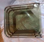 Centre de table - Acier, Verre - Trois tables gigognes en