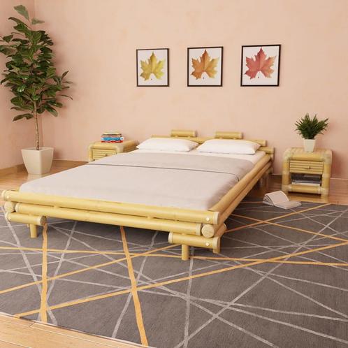 vidaXL Bedframe bamboe 140x200 cm, Maison & Meubles, Chambre à coucher | Lits, Envoi