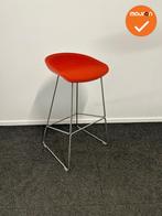Barkruk - HAY- about a stool - Rood gestoffeerd - chroom ond, Vergader- of Presentatieruimte, Ophalen of Verzenden, Gebruikt, Stoel