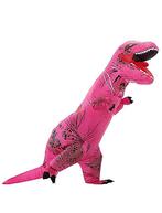 KIMU® Opblaas Kostuum T-Rex Roze Opblaasbaar Pak Dinopak Mas, Ophalen of Verzenden