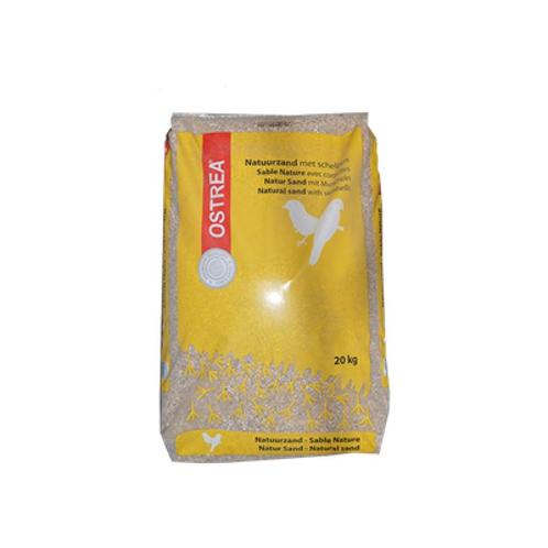 Ostrea 20kg - schelpenzand bruin, Dieren en Toebehoren, Vogels | Toebehoren, Nieuw