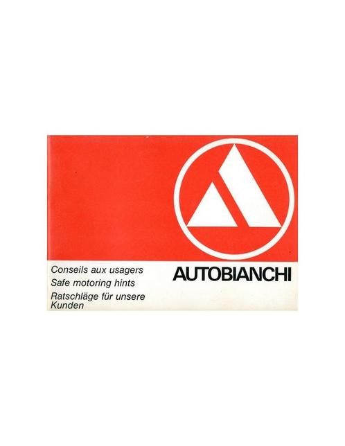 1968 AUTOBIANCHI ADVIES VOOR ONZE KLANTEN HANDBOEK, Auto diversen, Handleidingen en Instructieboekjes