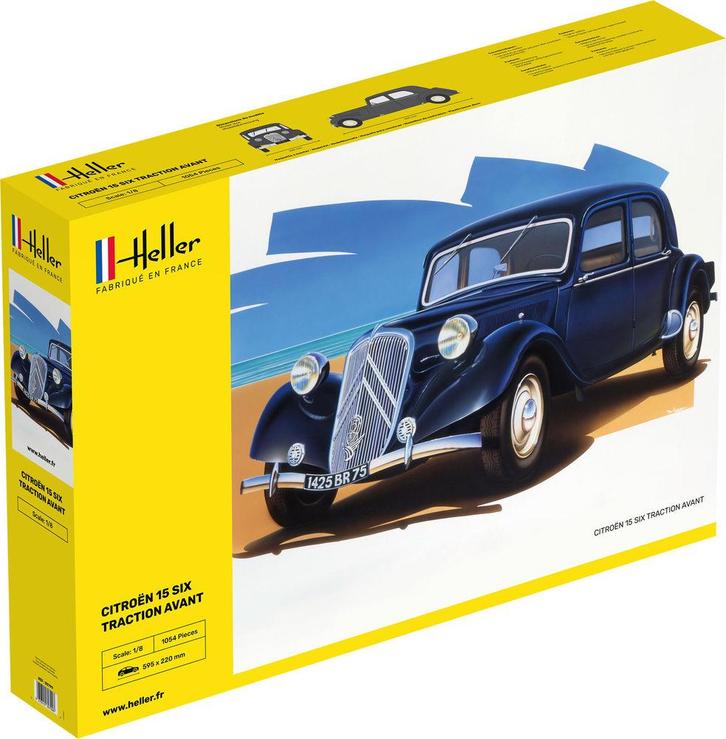 Heller 80799 Citroen 15 SIX Traction Avant Bouwpakket Schaal, Hobby en Vrije tijd, Modelbouw | Auto's en Voertuigen, Overige typen
