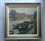 Joop Kropff (1892-1979) - Rustende bootjes aan de oever, Antiek en Kunst