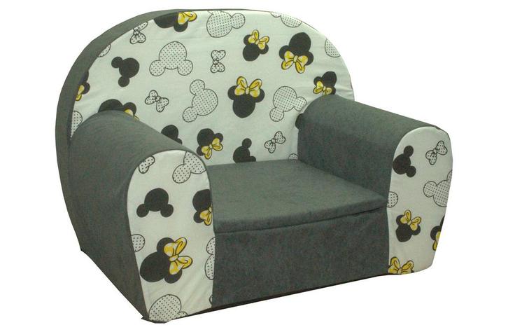 Kinderfauteuil - 60x40x45 cm - muis oren met gele strik -..., Kinderen en Baby's, Kinderkamer | Tafels en Stoelen, Nieuw, Ophalen of Verzenden