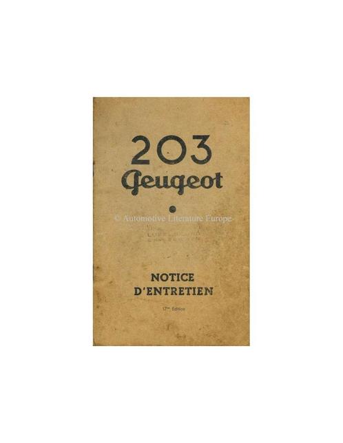 1959 PEUGEOT 203 INSTRUCTIEBOEKJE FRANS, Auto diversen, Handleidingen en Instructieboekjes, Ophalen of Verzenden