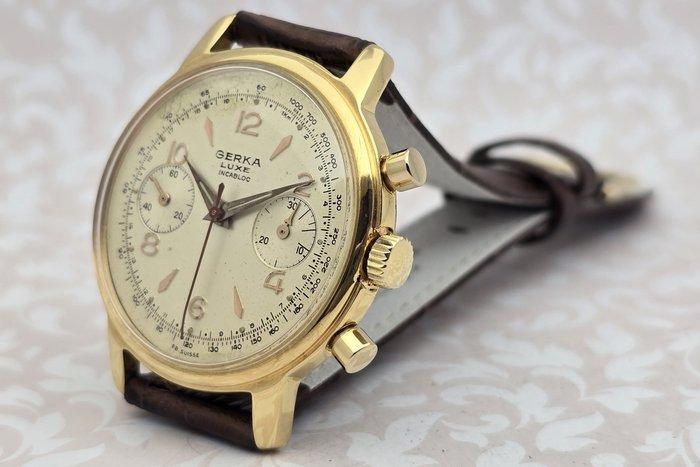 Chronographe Suisse - GERKA LUXE - Cal. Vênus 188 - Zonder, Handtassen en Accessoires, Horloges | Heren