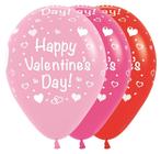 Ballonnen Happy Valentines Day Mix 30cm 25st, Nieuw, Verzenden