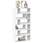 vidaXL Boekenkast 100x33x187,5 cm bewerkt hout wit, Huis en Inrichting, Kasten | Boekenkasten, Verzenden, Nieuw