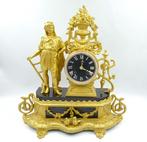 Klok - Zinklegering, Marmer - 1850-1900