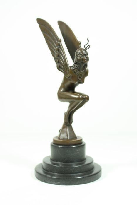 M. Bonnot - ART DECO WINGED WOMAN CAR MASCOT - Mascotte -, Antiquités & Art, Art | Objets design
