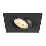 SLV NEW TRIA inbouw spot vierkant GU10 mat zwart - 75mm, Huis en Inrichting, Verzenden, Nieuw, Trendy verlichting