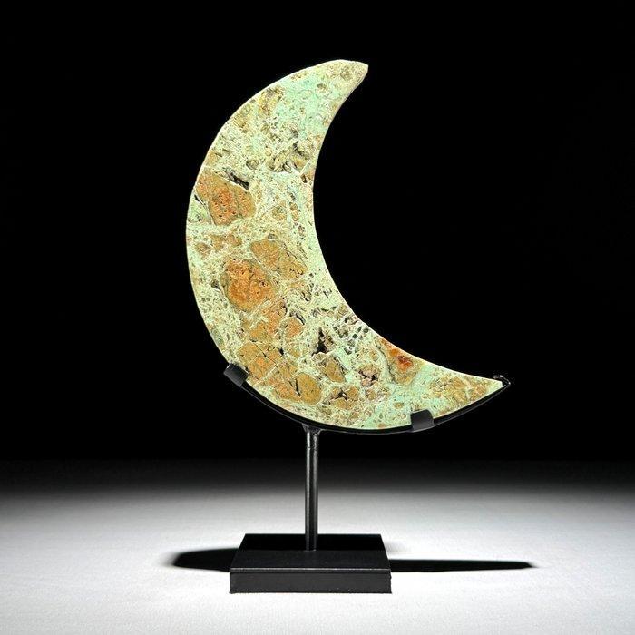 Geen minimumprijs - Prachtige groene smithsoniet Maansvormig, Antiquités & Art, Art | Objets design