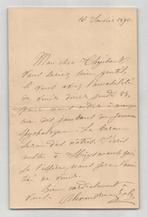 Alexandrine Zola, épouse de Zola - Lettre autographe signée
