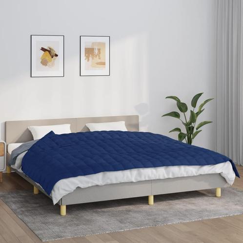 vidaXL Verzwaringsdeken 155x220 cm 7 kg stof blauw, Maison & Meubles, Chambre à coucher | Lits, Envoi