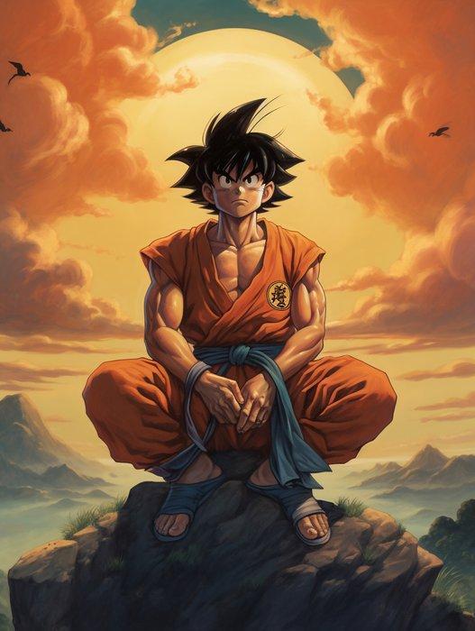 Shayer - Son Gok – Power of the Saiyan - XL - 60x80cm, Games en Spelcomputers, Spelcomputers | Overige Accessoires