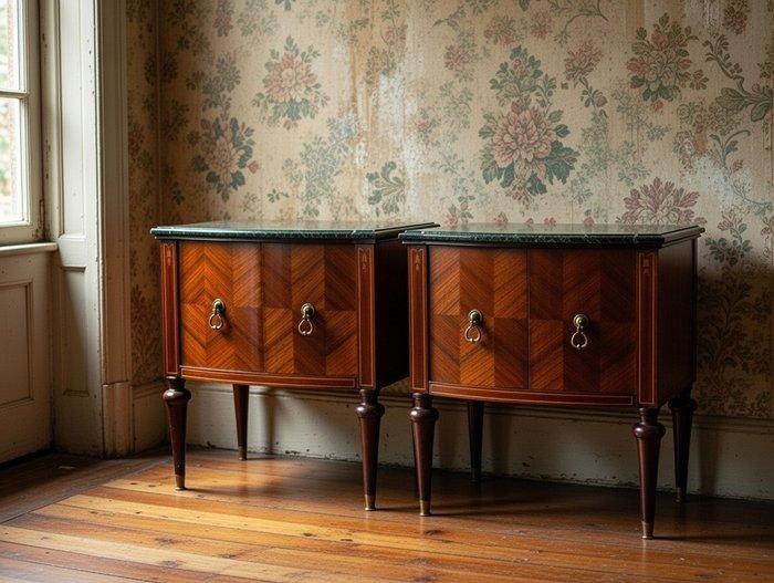 Nachtkastje (2) - Hout - Neoclassistische stijl, Antiek en Kunst, Antiek | Overige Antiek