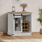 vidaXL Dressoir HALDEN met schuifdeur 80x40x80 cm massief, Huis en Inrichting, Verzenden, Nieuw