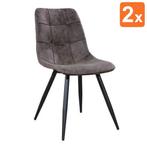 Stoelen | PEAK | Microvezel/Metaal | Anthracite | Zwarte, Verzenden, Nieuw in verpakking