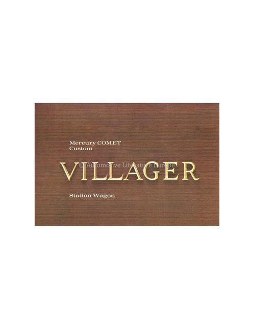 1962 MERCURY COMET VILLAGER BROCHURE ENGELS, Boeken, Auto's | Folders en Tijdschriften, Ophalen of Verzenden