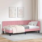 vidaXL Hoek Bed Frame met hoofdeinde Roze 100 cm x 200 cm, Verzenden, Nieuw