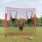 vidaXL Honkbalnet draagbaar 183x105x183 cm Polyester zwart, Sports & Fitness, Baseball & Softball, Verzenden