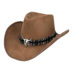 Bruine Cowboy Hoed Luxe, Verzenden, Nieuw