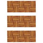 vidaXL Terrastegels verticaal patroon 30 x 30 cm Acacia set, Verzenden, Nieuw