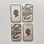 Australië. 1 Dollar 2025 Dragon Rectangular 4 x 1 oz Silver