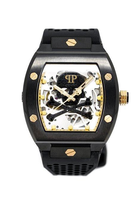 Philipp Plein - The $keleton Black - PWBAA0521 - Homme -, Handtassen en Accessoires, Horloges | Heren